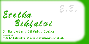 etelka bikfalvi business card